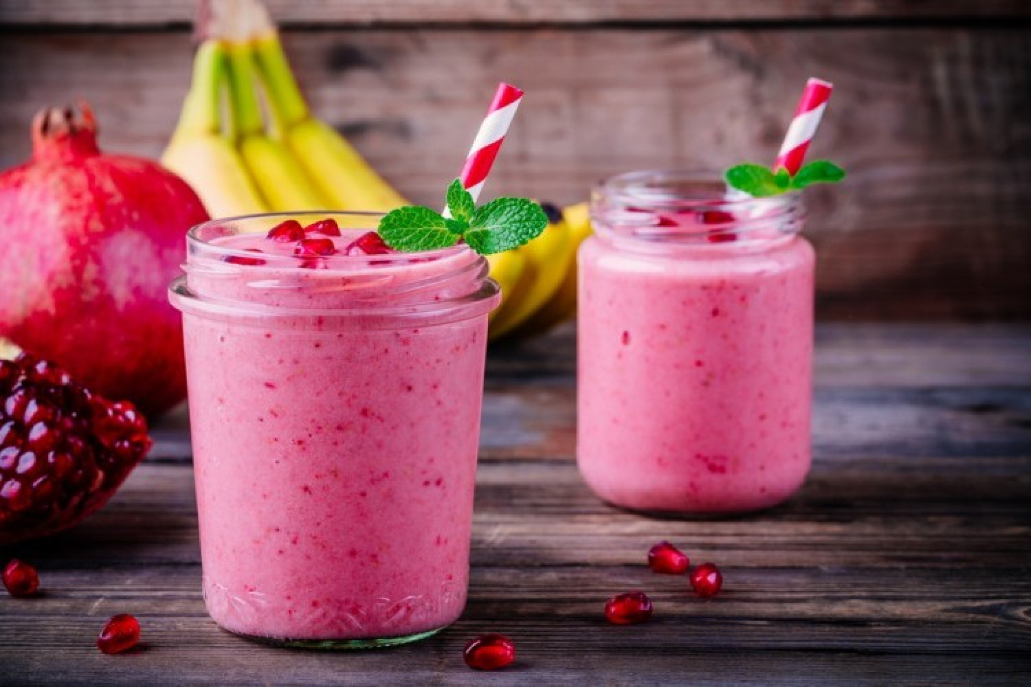 Pomegranate and Banana juice