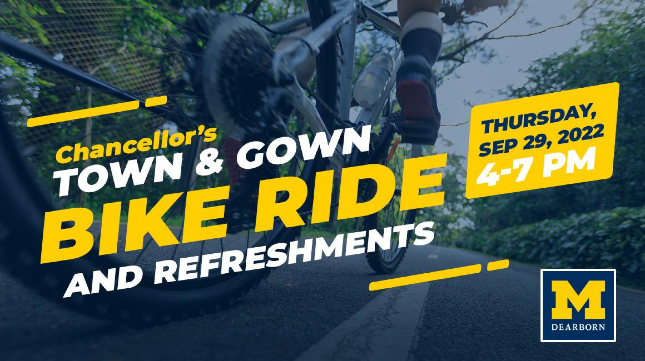 Join Chancellor Domenico Grasso and Dearborn Mayor Abdullah Hammoud for bike ride through UM campus and the west Dearborn area.