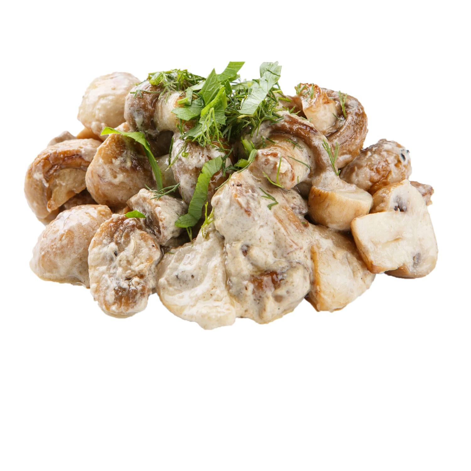 Печериці в пряно-вершковому соусі