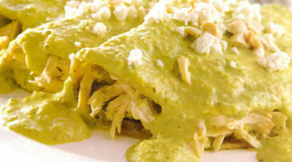 Enchiladas poblanas con pollo