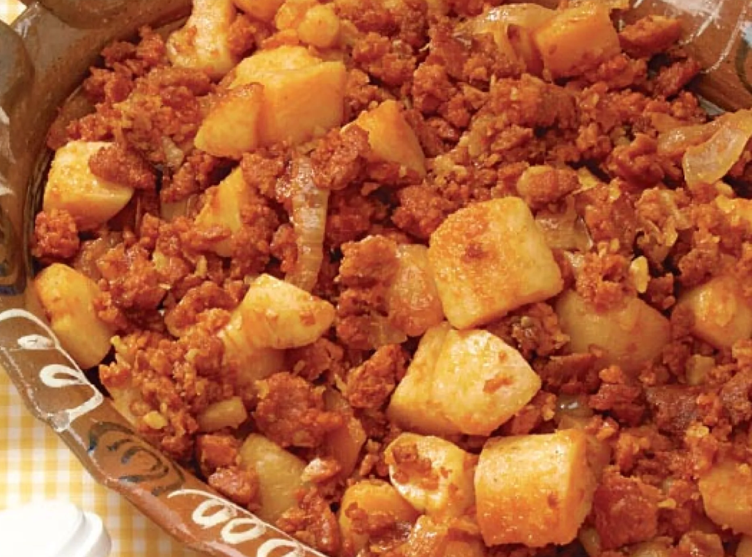 Papas con chorizo