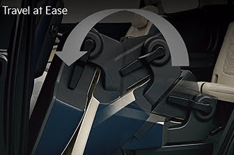 Ingress or egress is a breeze with 2nd Row One Touch Easy Electric Tumble Seat feature of Kia Carens.