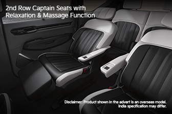 The 2nd Row Captain Seats with relaxation and massage functions transform your ride into a sanctuary. Experience customizable comfort and luxury, all the way.