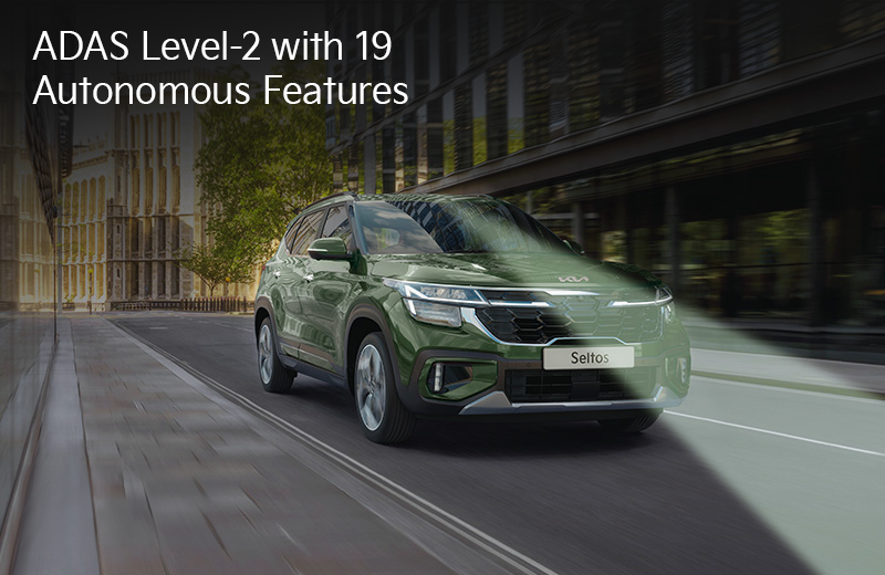 Smart Cruise control lets you set and maintain any crusing speed for an effortless drive. Lane Keep Assist proactively supports in keeping the car in its lane.