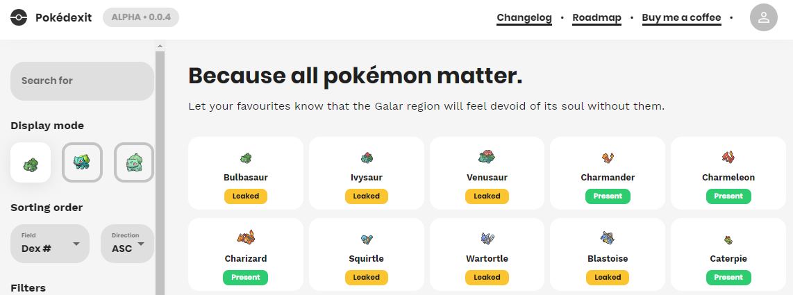 Pokedexit Website