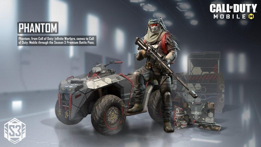 Infinite Warfare's Phantom character pictured as part of CoD Mobile's Battle Pass.