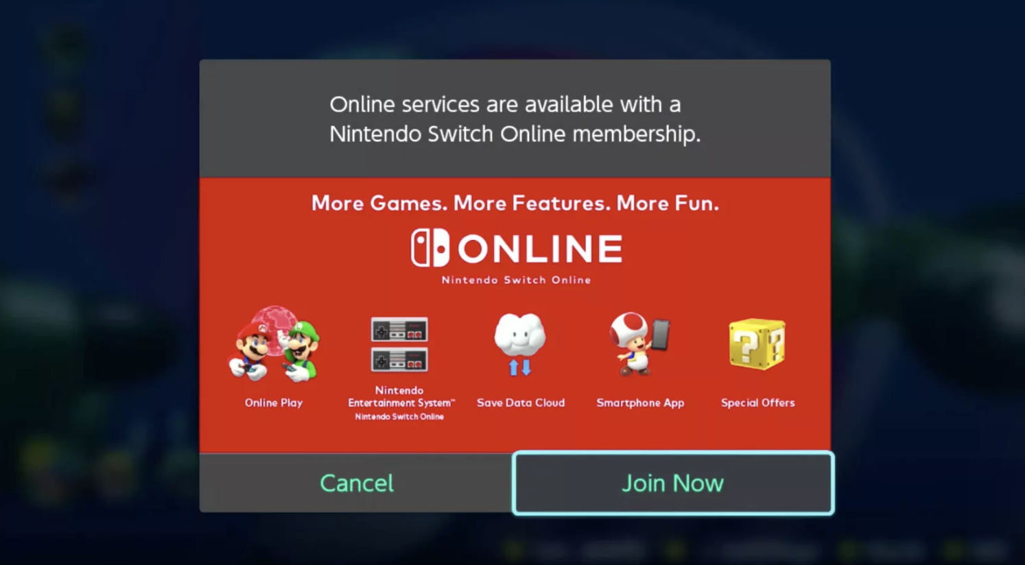 Nintendo Switch Online membership