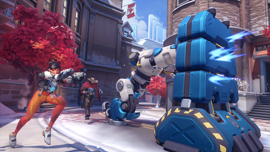 Tracer and McCree push the objective in Overwatch 2
