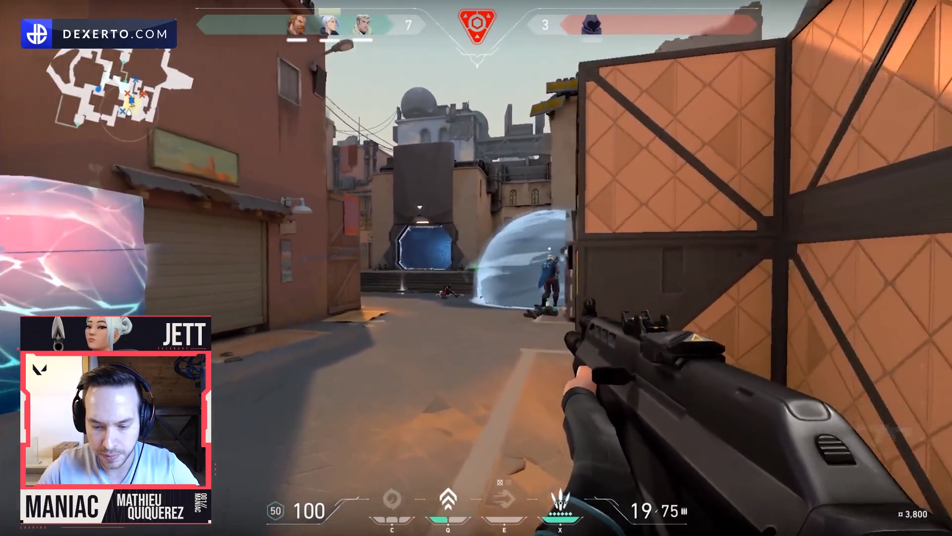 Jett's Cloudburst Ability in Valorant.