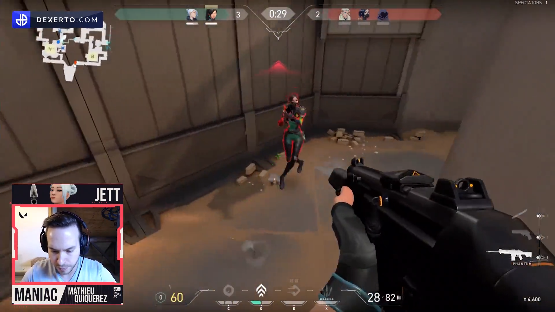 Jett's Updraft Ability in Valorant.