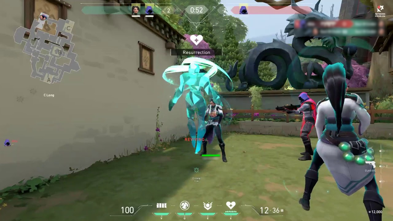 Sage using revive ultimate in Valorant