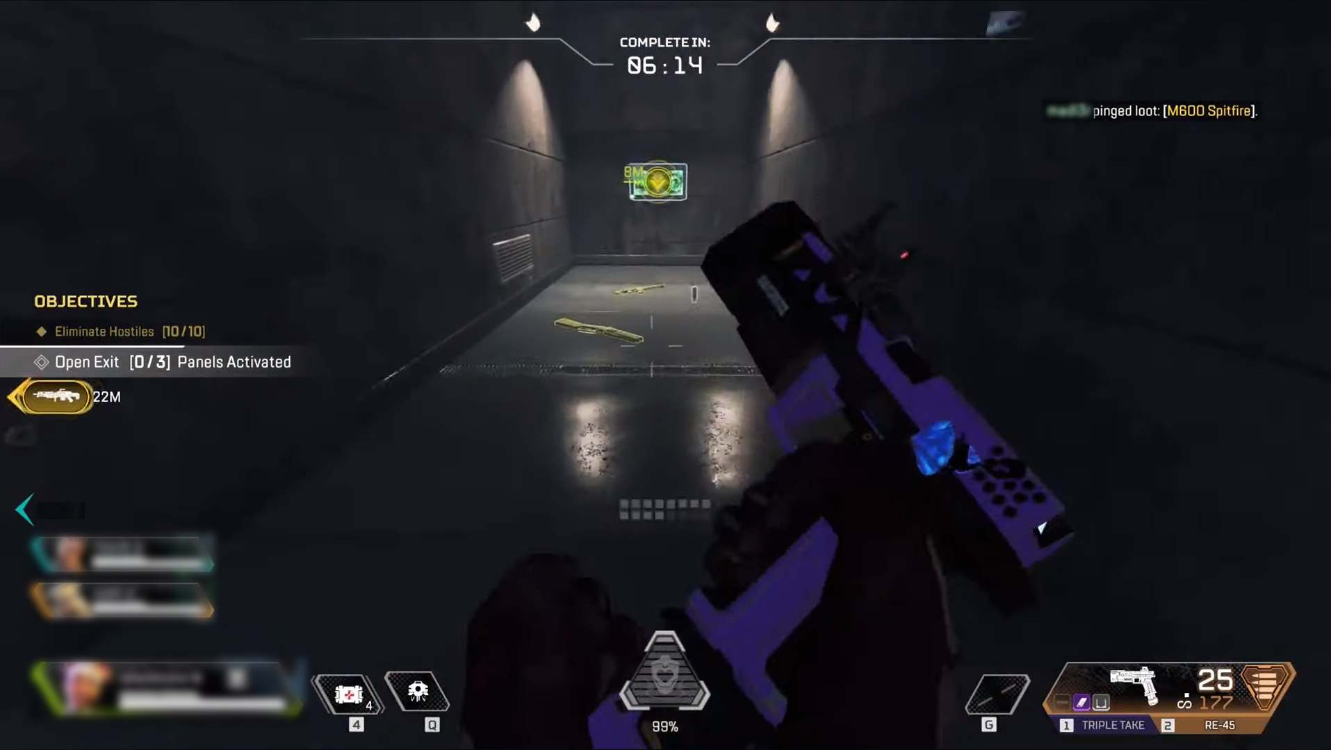 Activate all three panels hidden around the bottom of the bunker to proceed.