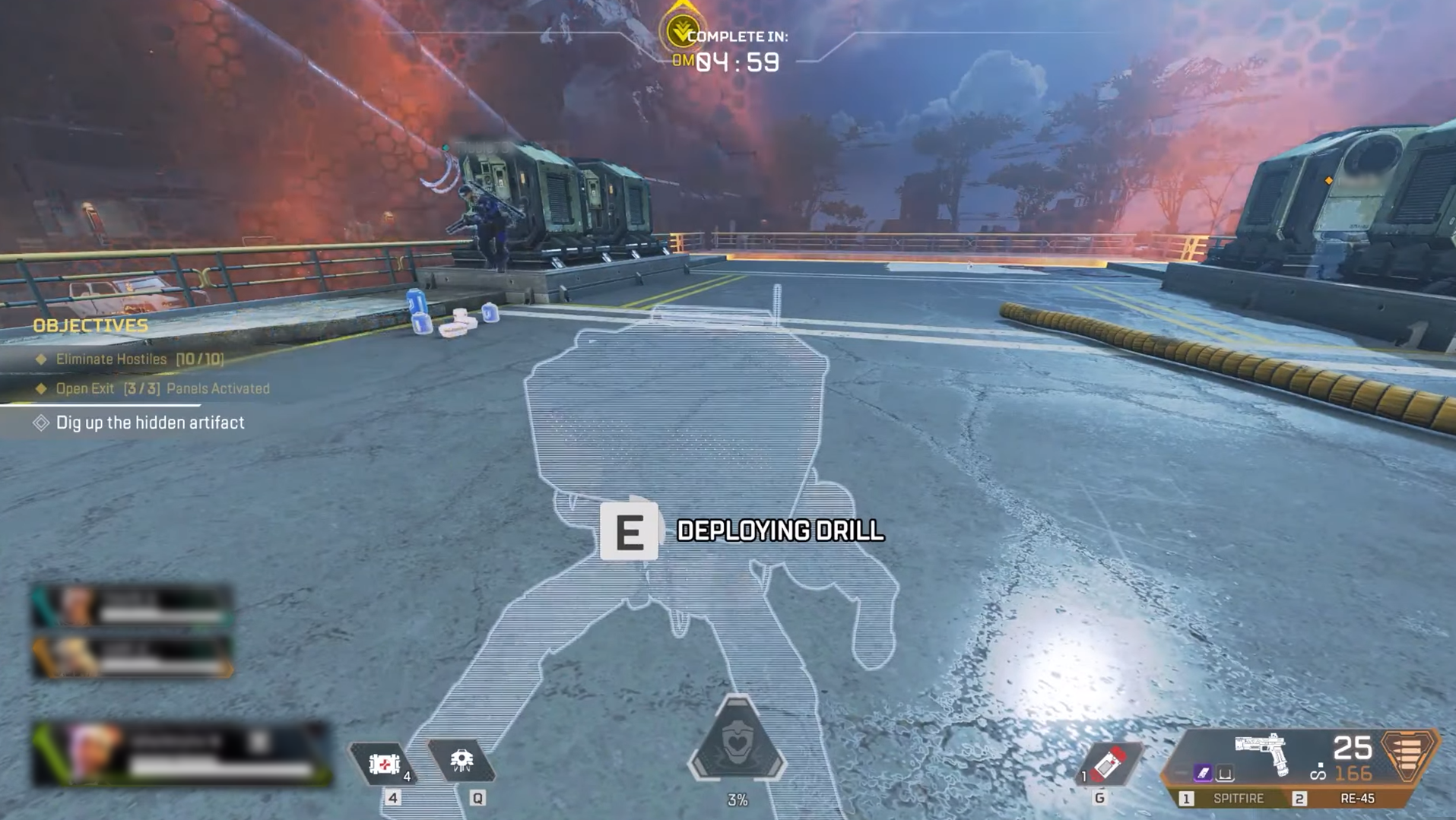 Head outside the bunker to dig up the
