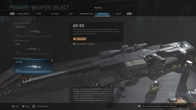 Intervention Sniper Leaked For Modern Warfare And Warzone Dexerto