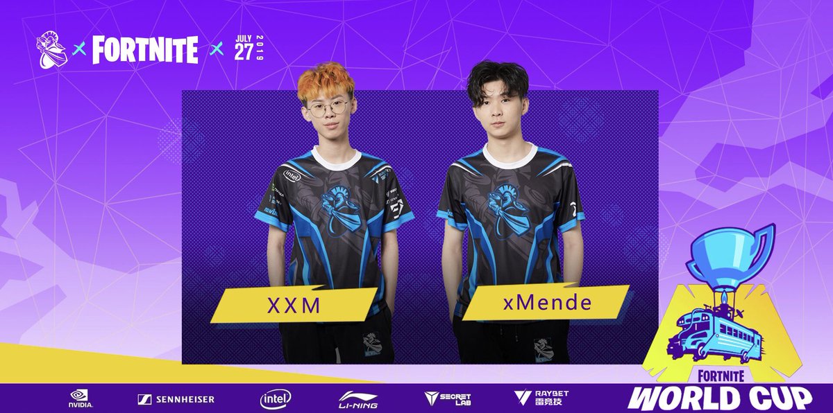 Newbee xxm and xmende Fortnite World Cup