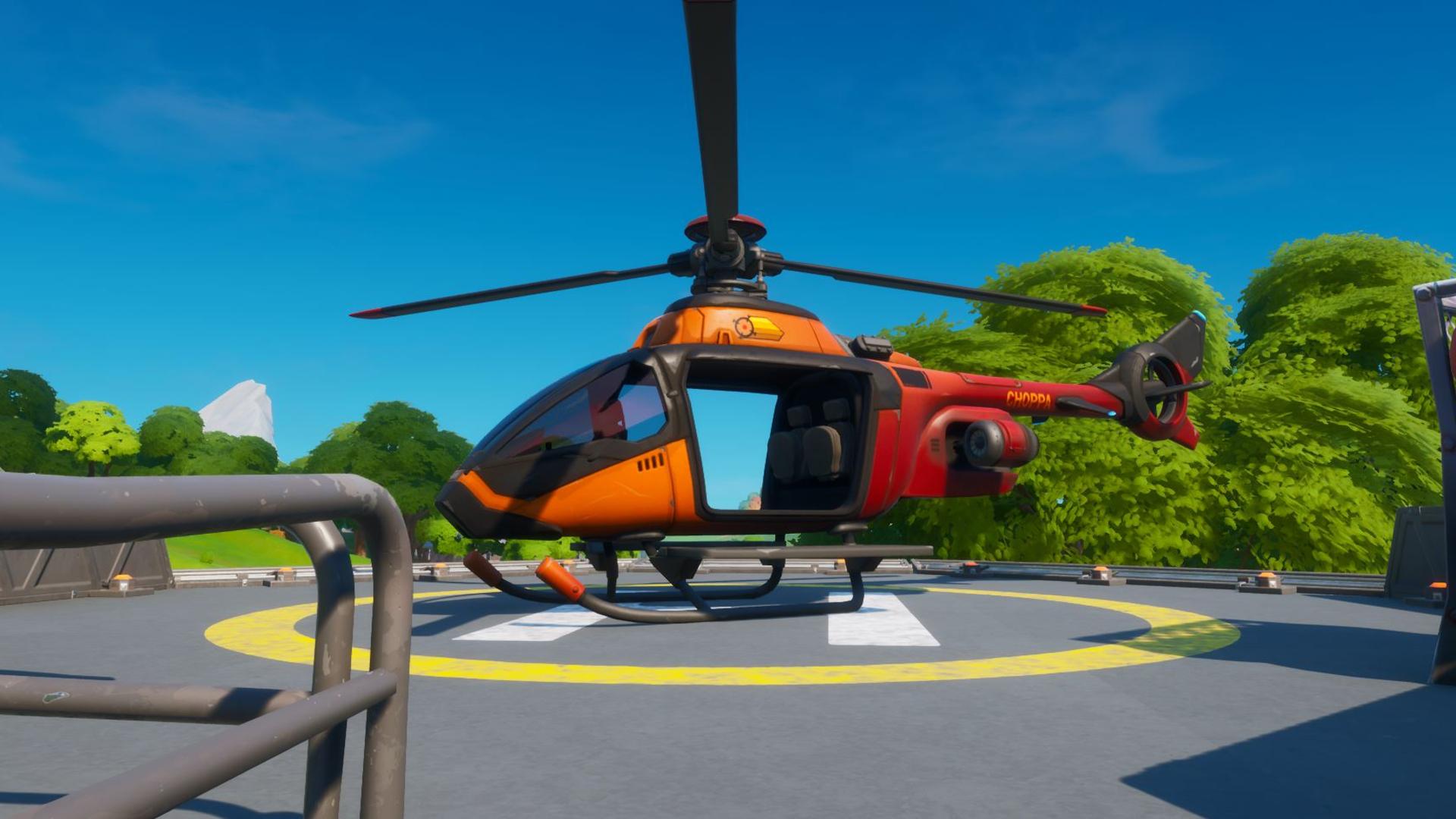 Fortnite choppa on landing pad