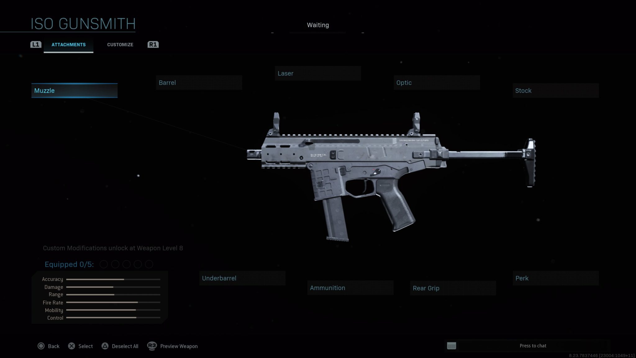 All the ISO submachine gun customization options in the Modern Wafare gunsmith.