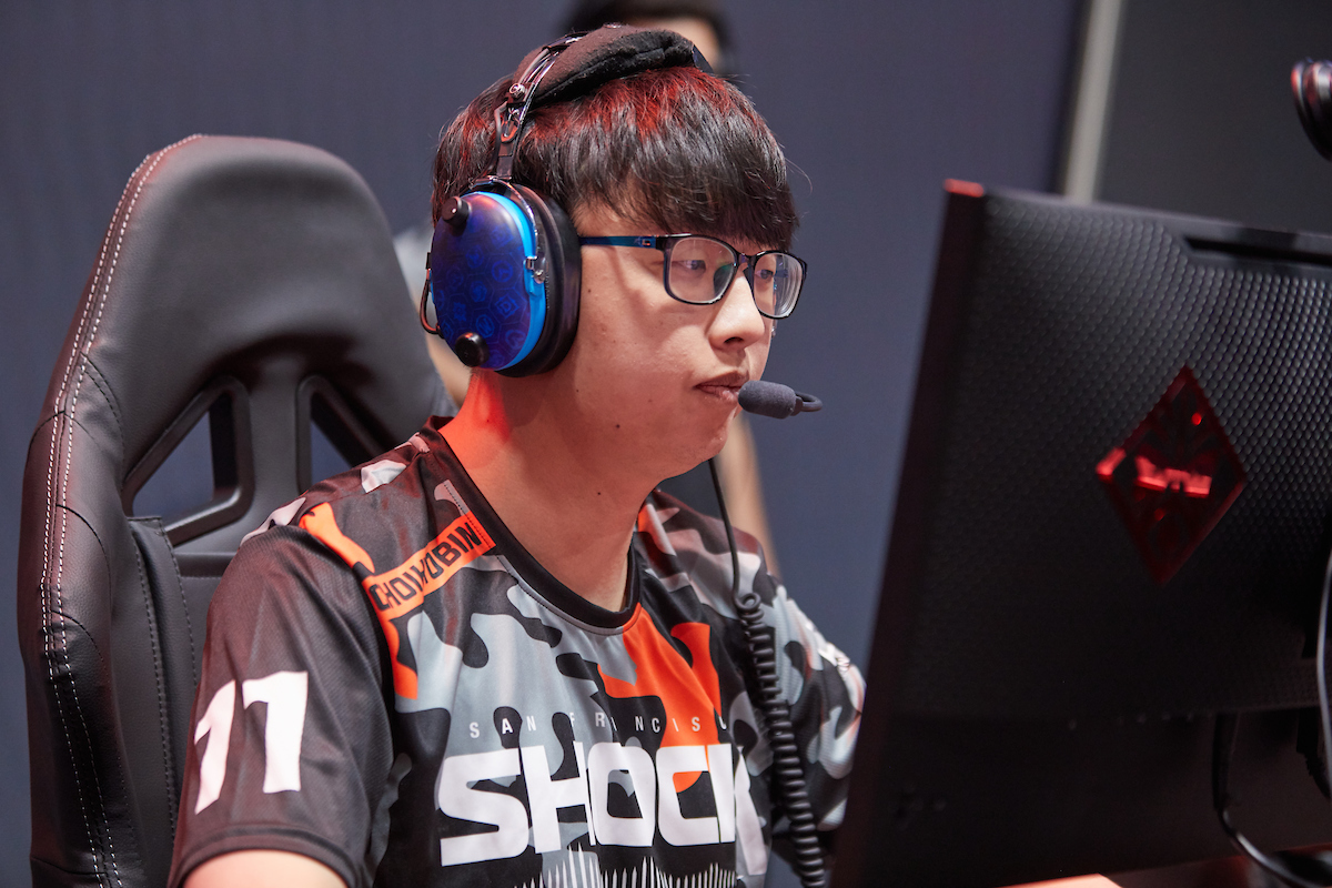 ChoiHyoBin stares at his screen during the 2019 OWL Grand Finals