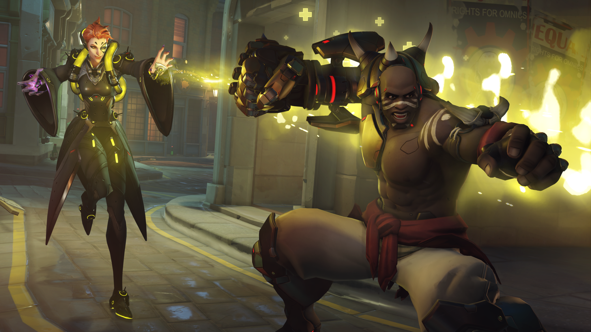 Moira heals Doomfist