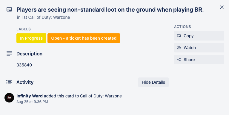 Screenshot of a Trello page