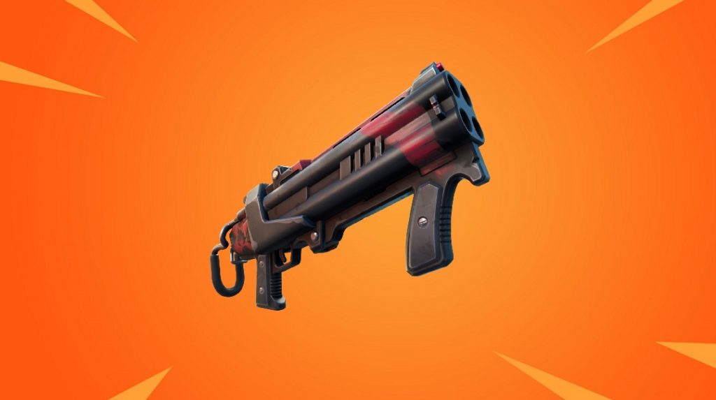 Fornite Orange Background With Dragon's Breath Shotgun