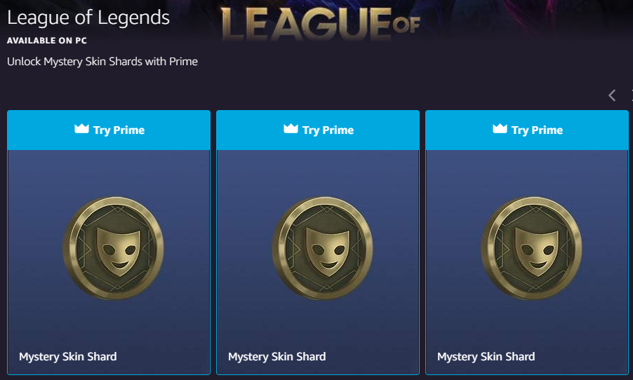 League of Legends Twitch Prime Gaming rewards