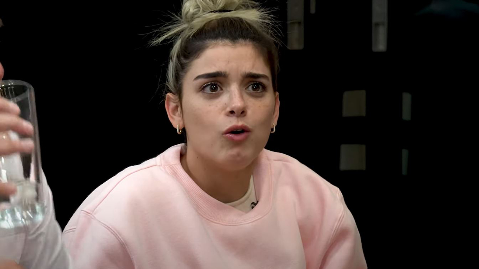 Dixie D'Amelio looks shocked snail