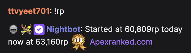 Comando RP Apex twitch