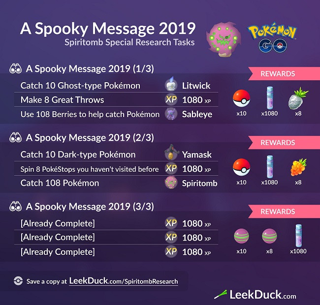 Pokemon Go Halloween Event A Spooky Message Research Guide Dexerto