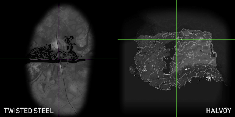 Data miner compares center point of the Twisted Steel and Halvoy maps. Clearly, there's a difference. temporyal, Reddit