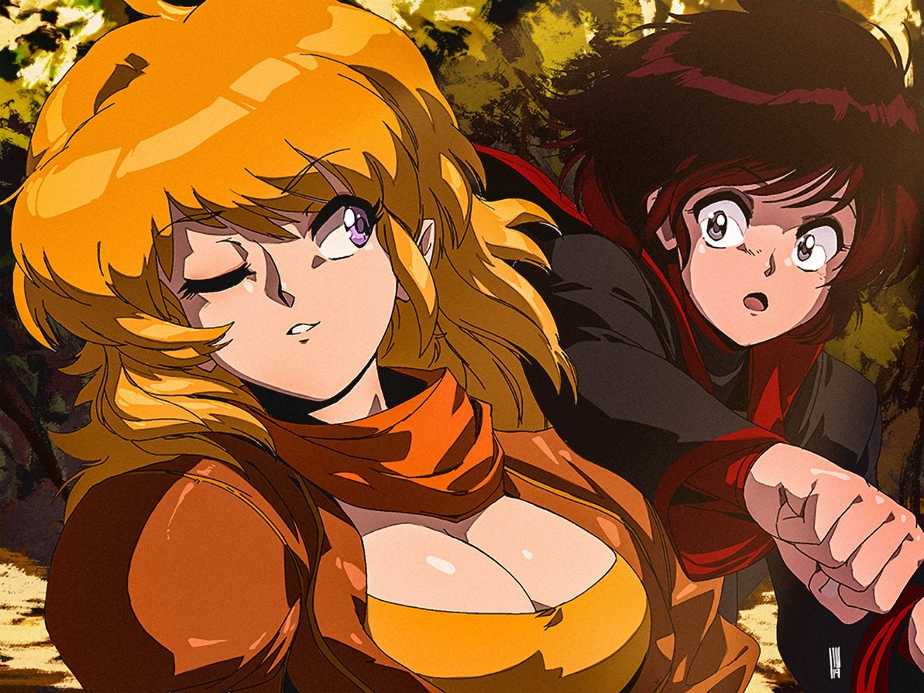 Rwby Fan Recreates Main Characters In Classic Anime Style Dexerto