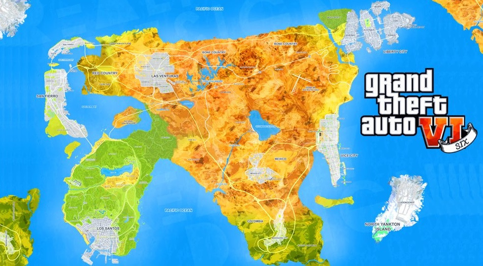 GTA 6 Official Map (UPDATED 2023) 