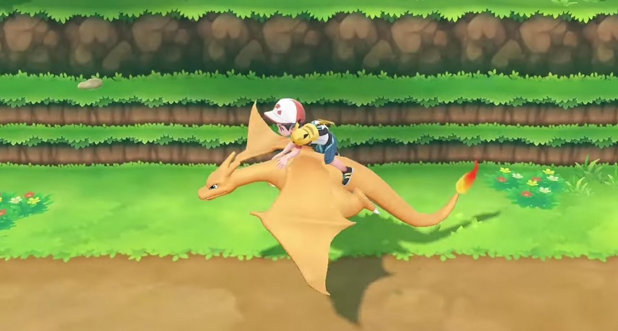Dismounting a flying Pokemon in Let's Go is harder than it should be...