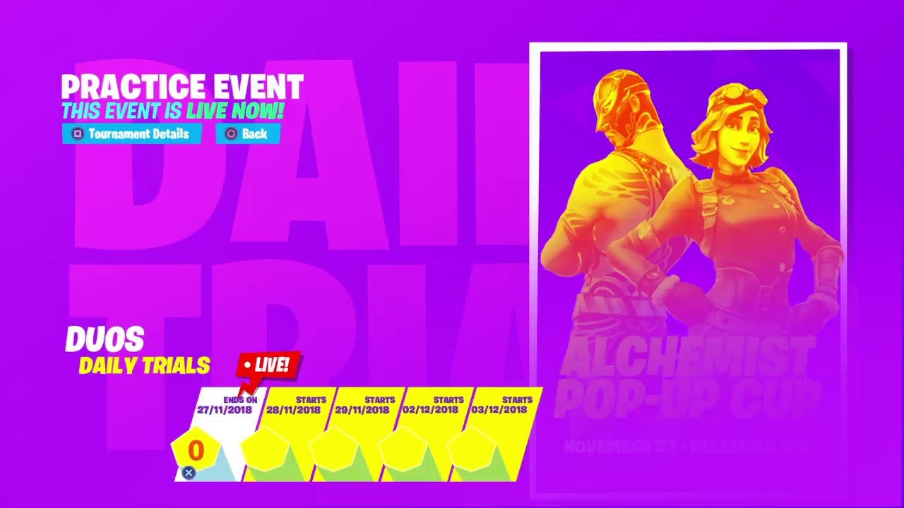 An example of these ranked tournaments was the Alchemist Pop Up Cup, which had a set starting and ending time each day it was played.