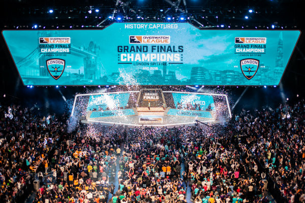 Birdring and the Spitfire were Overwatch League Season One Champions. Patrick Dodson for Blizzard Entertainment