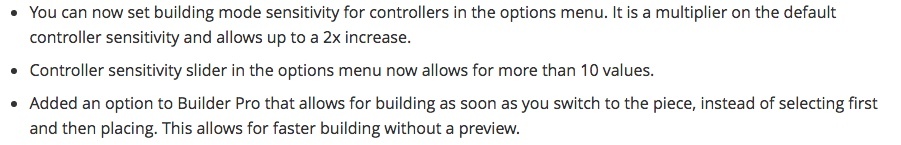 The changes made to controller gameplay in Fortnite Patch V6.10