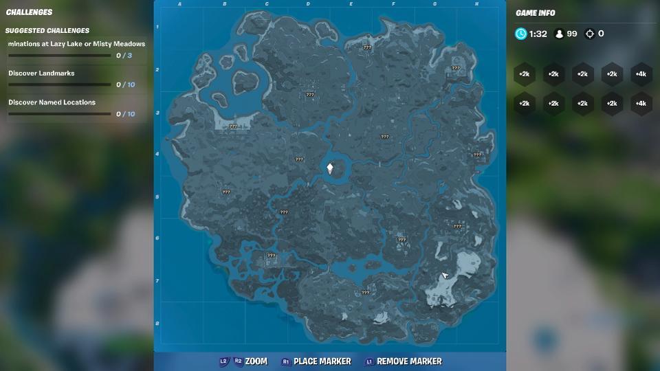 Even the Fortnite map starts off Epic Games