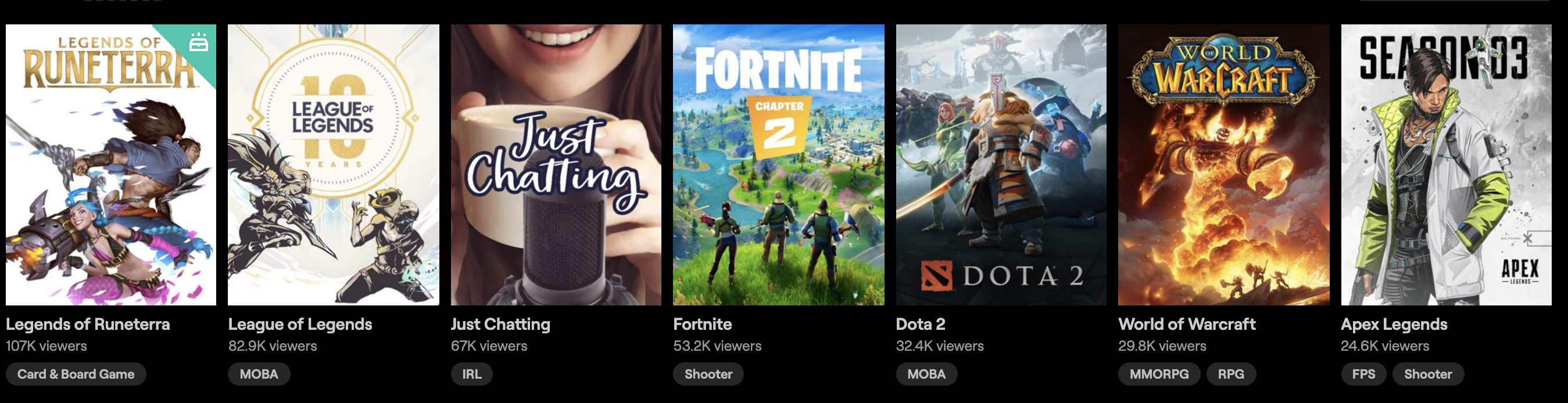 Legends of Runeterra topped the pile of games on Twitch on October 17. Twitch