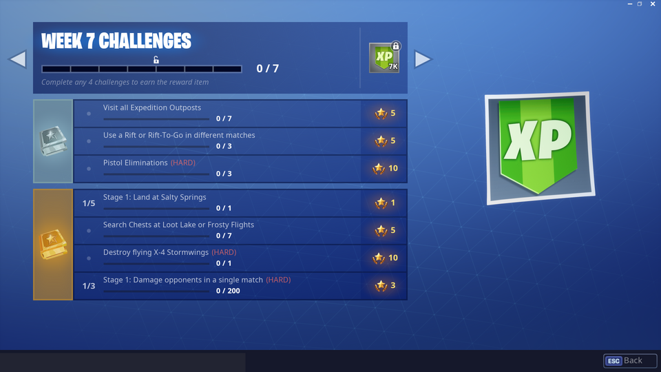 The official challenges for Week 7 look fairly straightforward.