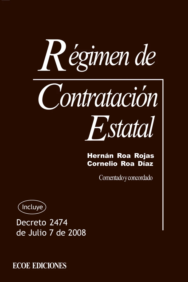 Portada: Régimen de contratación estatal