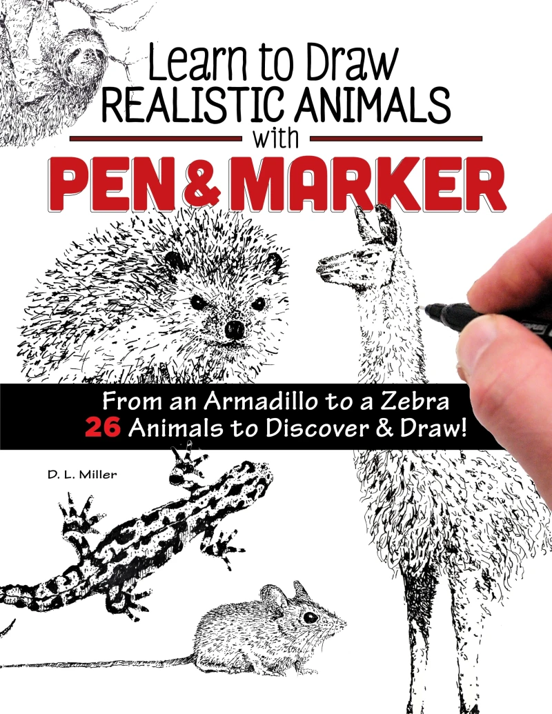 Portada: Learn to Draw Realistic Animals with Pen & Marker