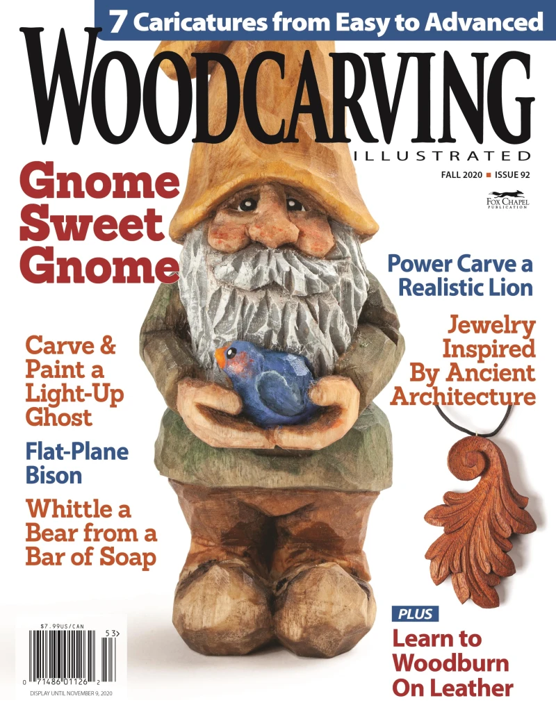 Portada: Woodcarving Illustrated Issue 92 Fall 2020