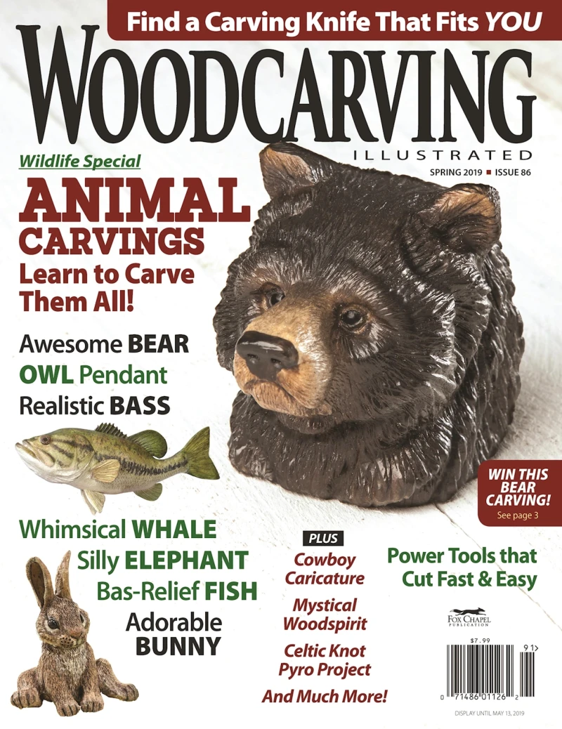 Portada: Woodcarving Illustrated Issue 86 Spring 2019