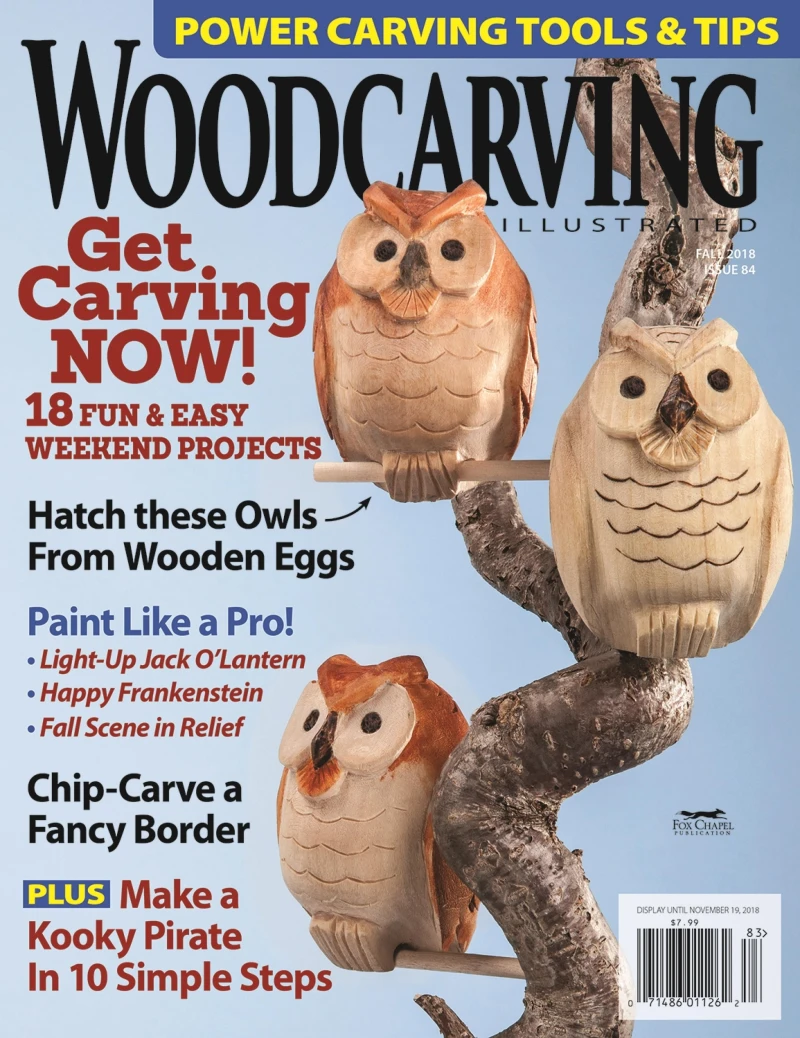 Portada: Woodcarving Illustrated Issue 84 Fall 2018