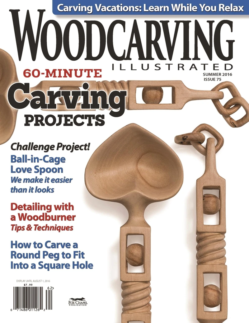 Portada: Woodcarving Illustrated Issue 75 Spring/Summer 2016