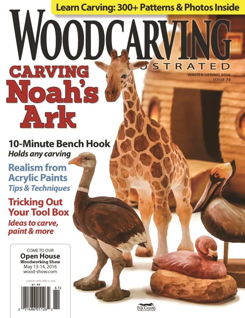 Portada: Woodcarving Illustrated Issue 74 Winter/Spring 2016