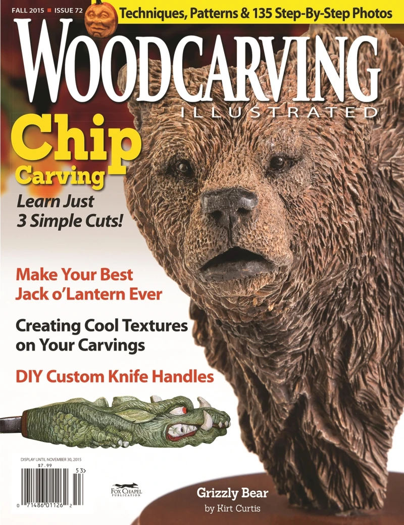 Portada: Woodcarving Illustrated Issue 72 Fall 2015