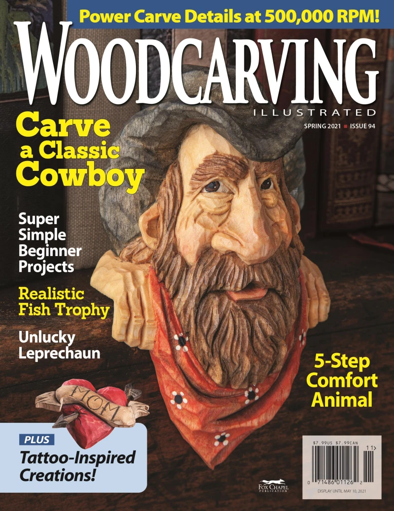 Portada: Woodcarving Illustrated Issue 94 Spring 2021