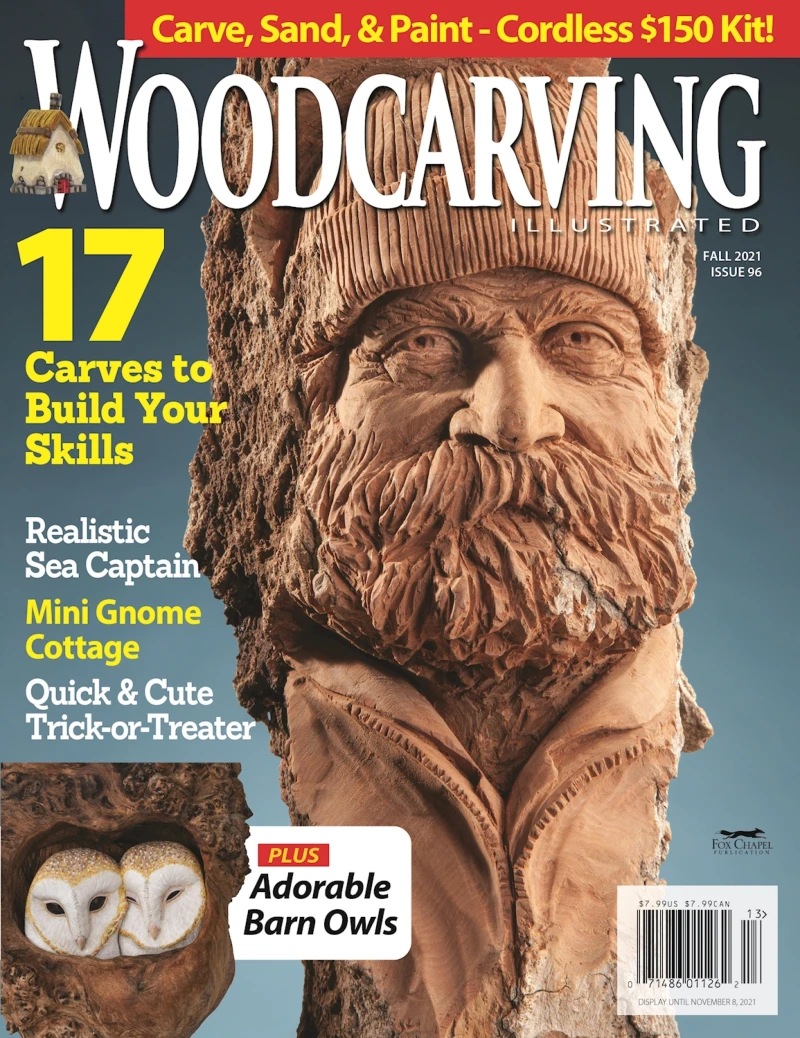 Portada: Woodcarving Illustrated Issue 96 Fall 2021