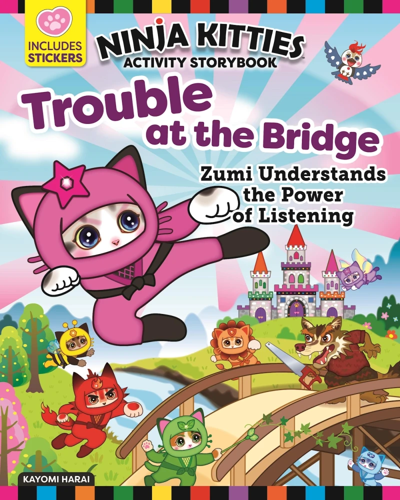 Portada: Ninja Kitties Trouble at the Bridge Activity Storybook